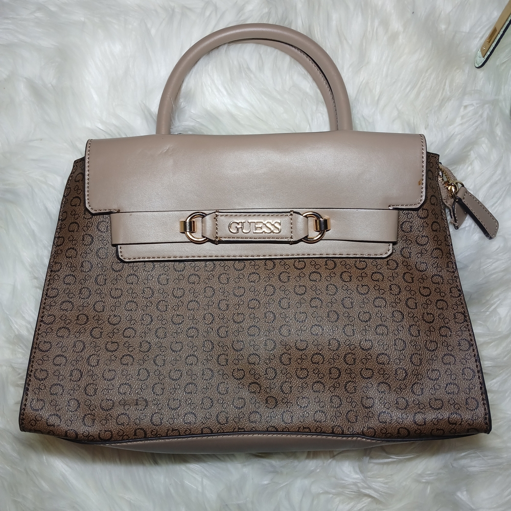 GUESS Brown and Tan Women's Bag